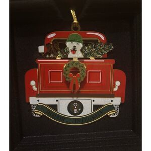 Rare Beacon Design Official Licensed US Army Red Truck Dog  Ornament / Made USA